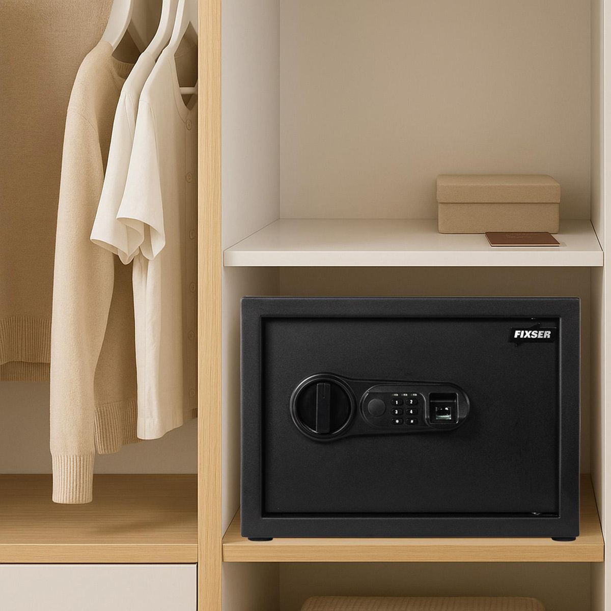 FIXSER - Caja de Seguridad Digital con Huella 16 Litros