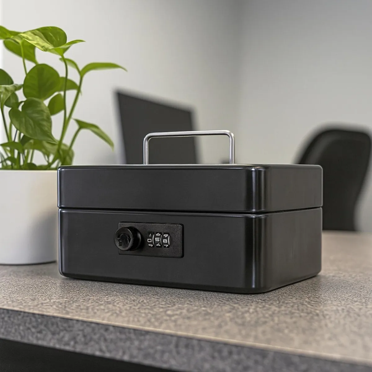 FIXSER - Caja de Seguridad para Dinero con Clave Manual 28 Litros