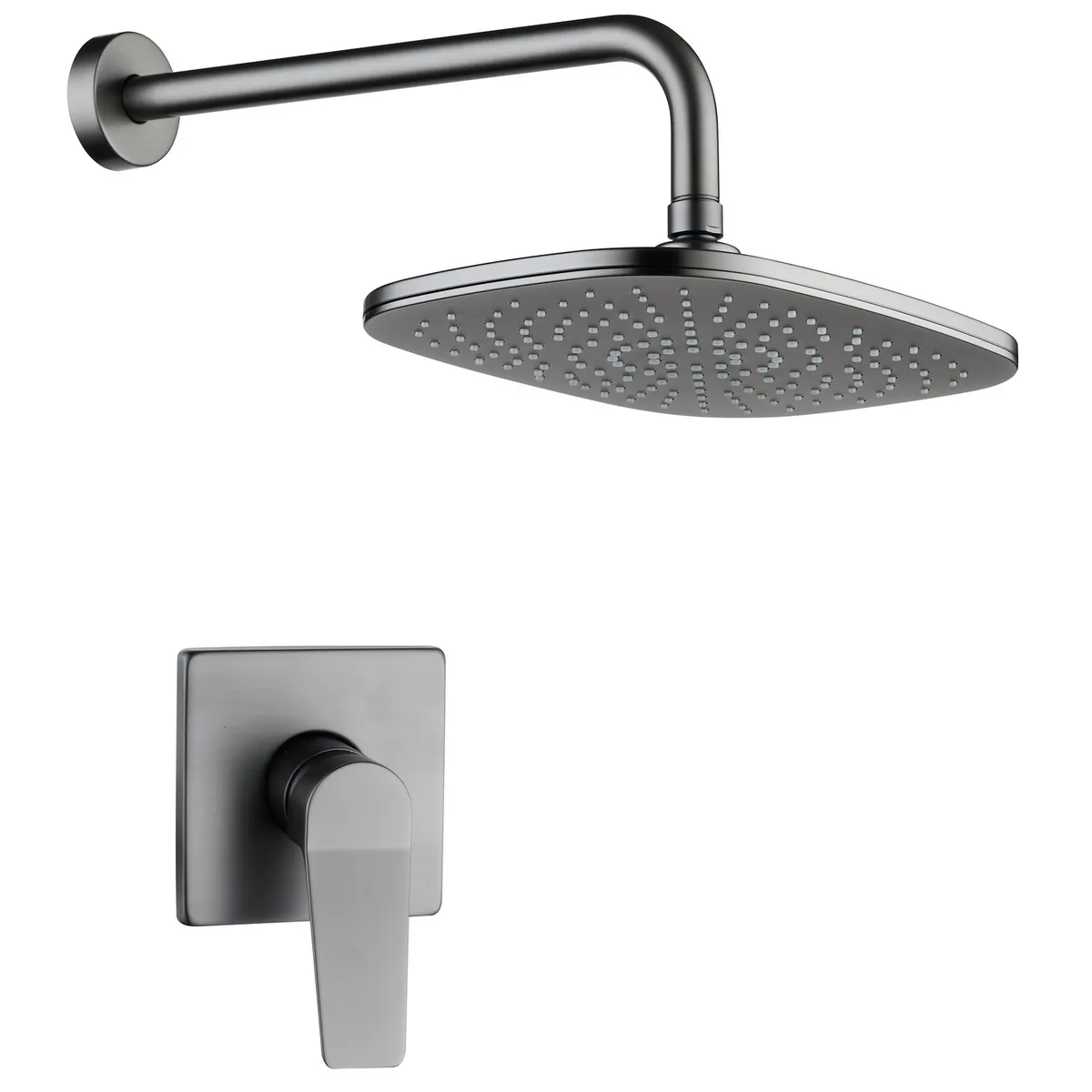 Monomando de Ducha con Plato Tabor Acero, marca SENSI DACQUA - Foto Principal