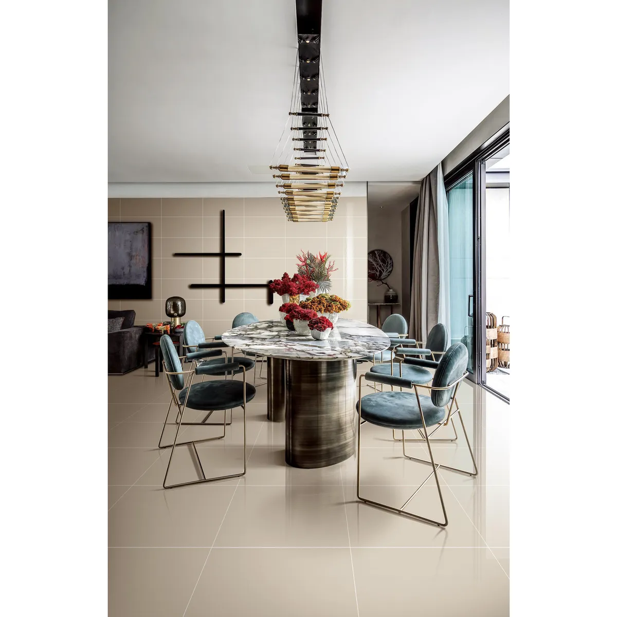 HOLZTEK - Porcelanato Liso Beige 60x60cm 1.44m2.