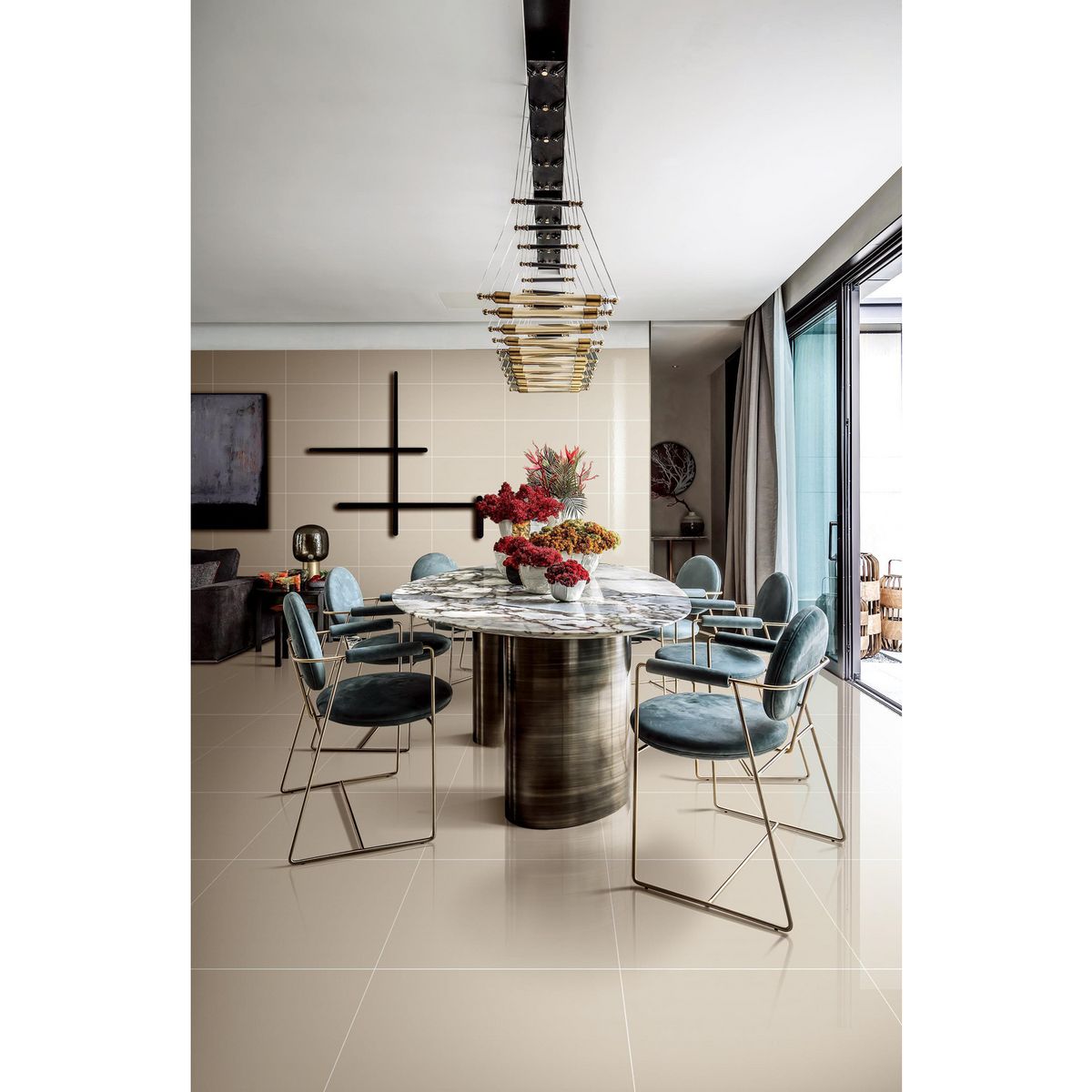 HOLZTEK - Porcelanato Liso Beige 60x60cm 1.44m2.