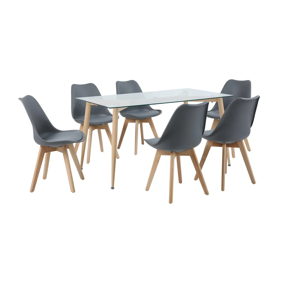 JUST HOME COLLECTION - Juego de Comedor 6 Sillas Denver