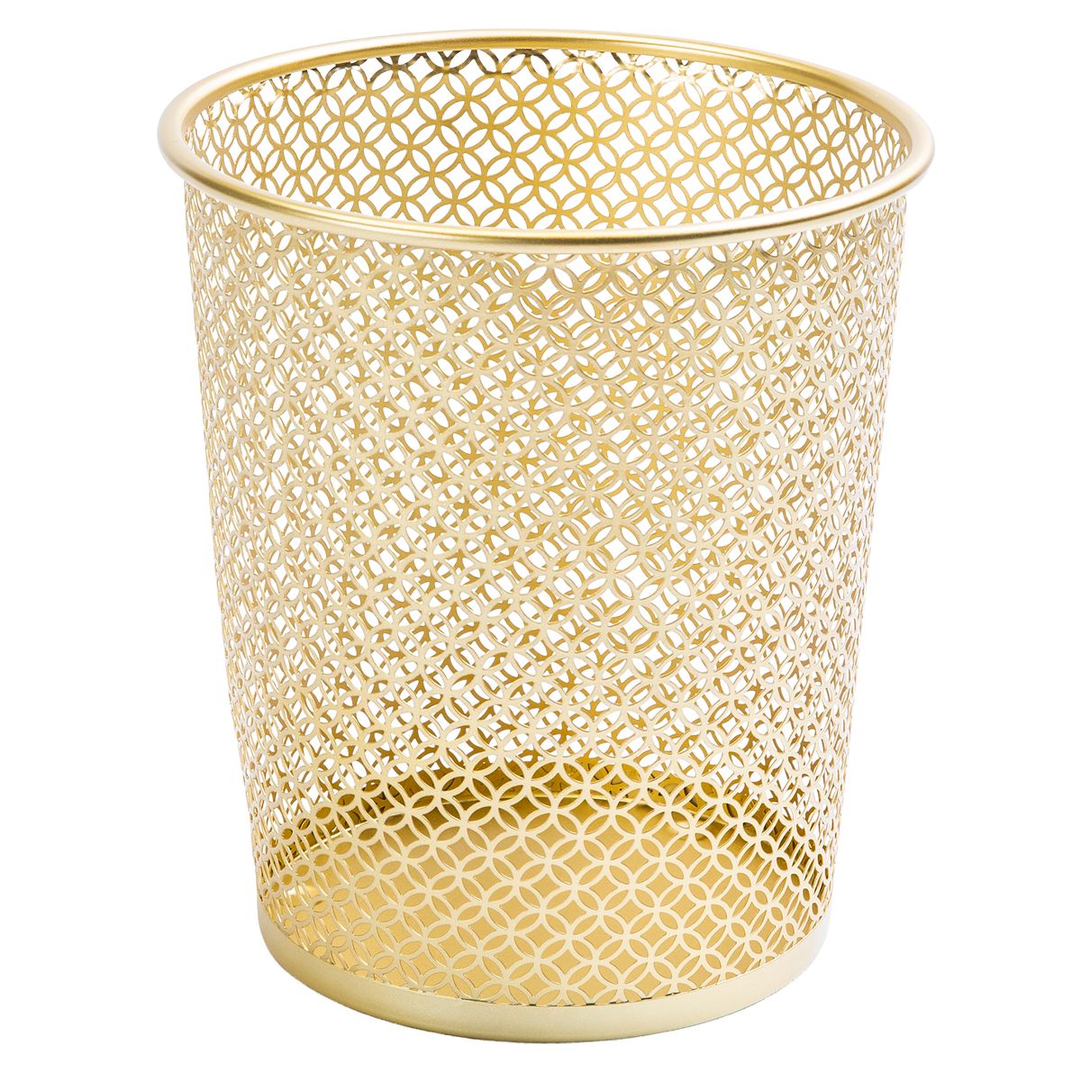 JUST HOME COLLECTION - PAPELERO METALICO DORADO