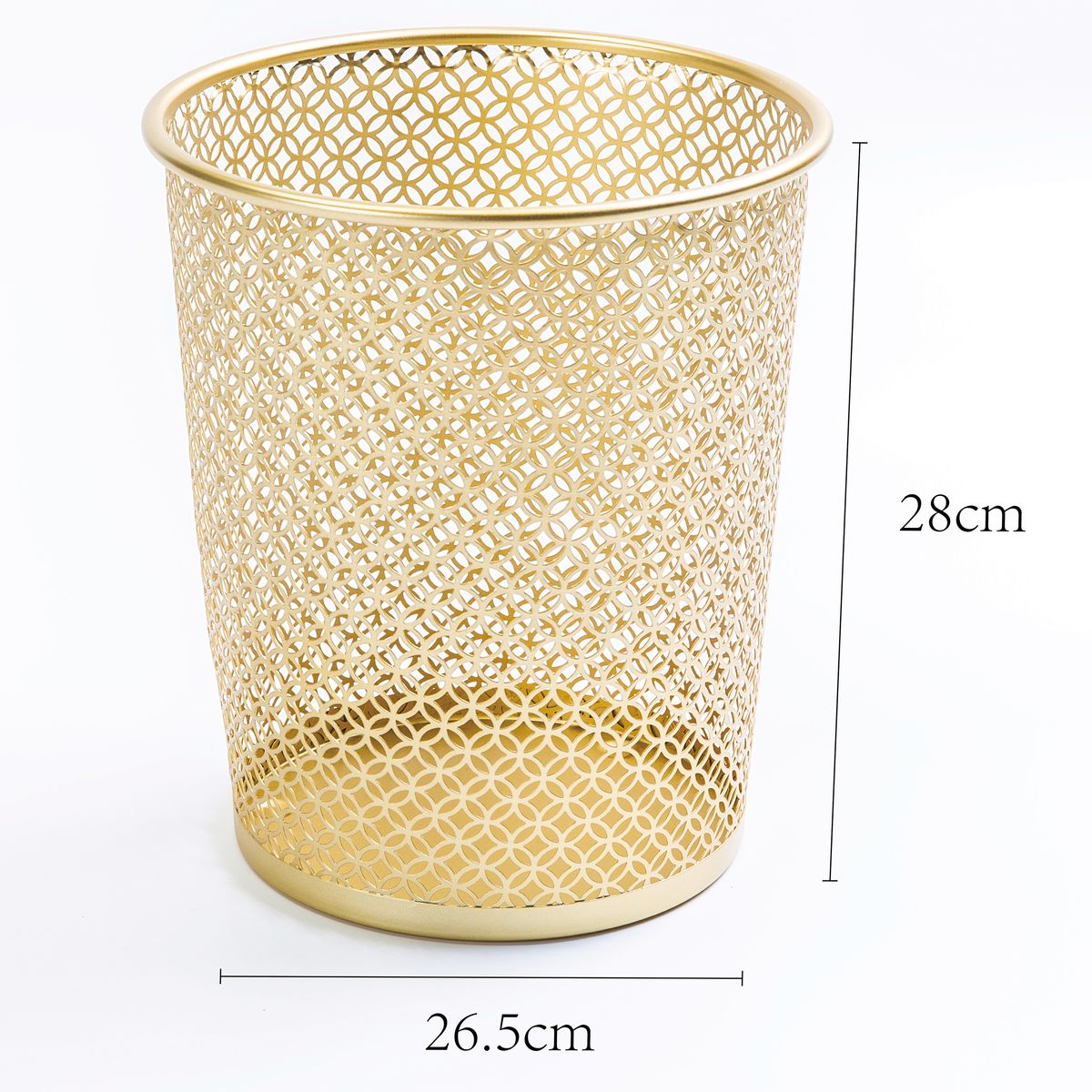 JUST HOME COLLECTION - PAPELERO METALICO DORADO