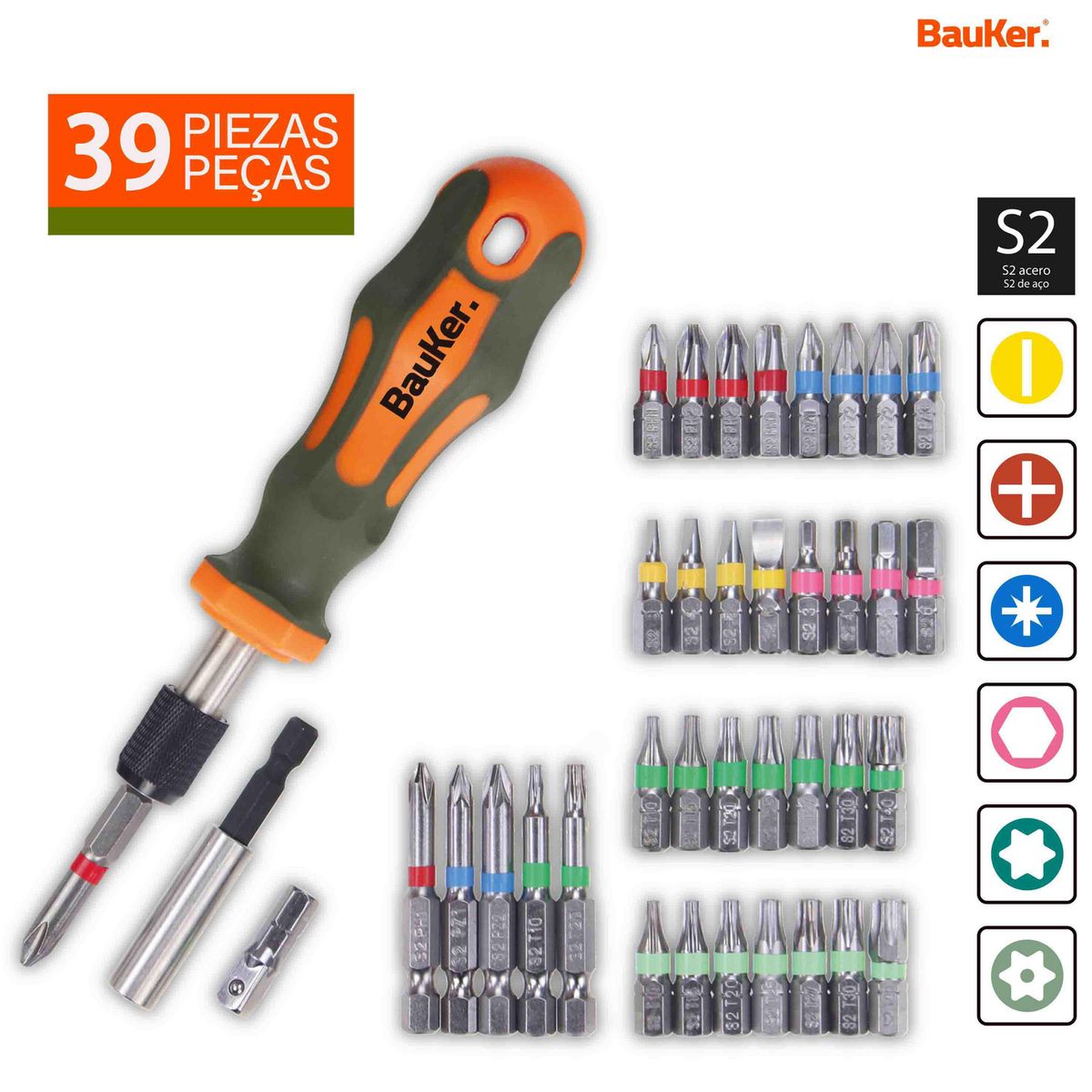 BAUKER - SET 39P DESTORNILLADOR