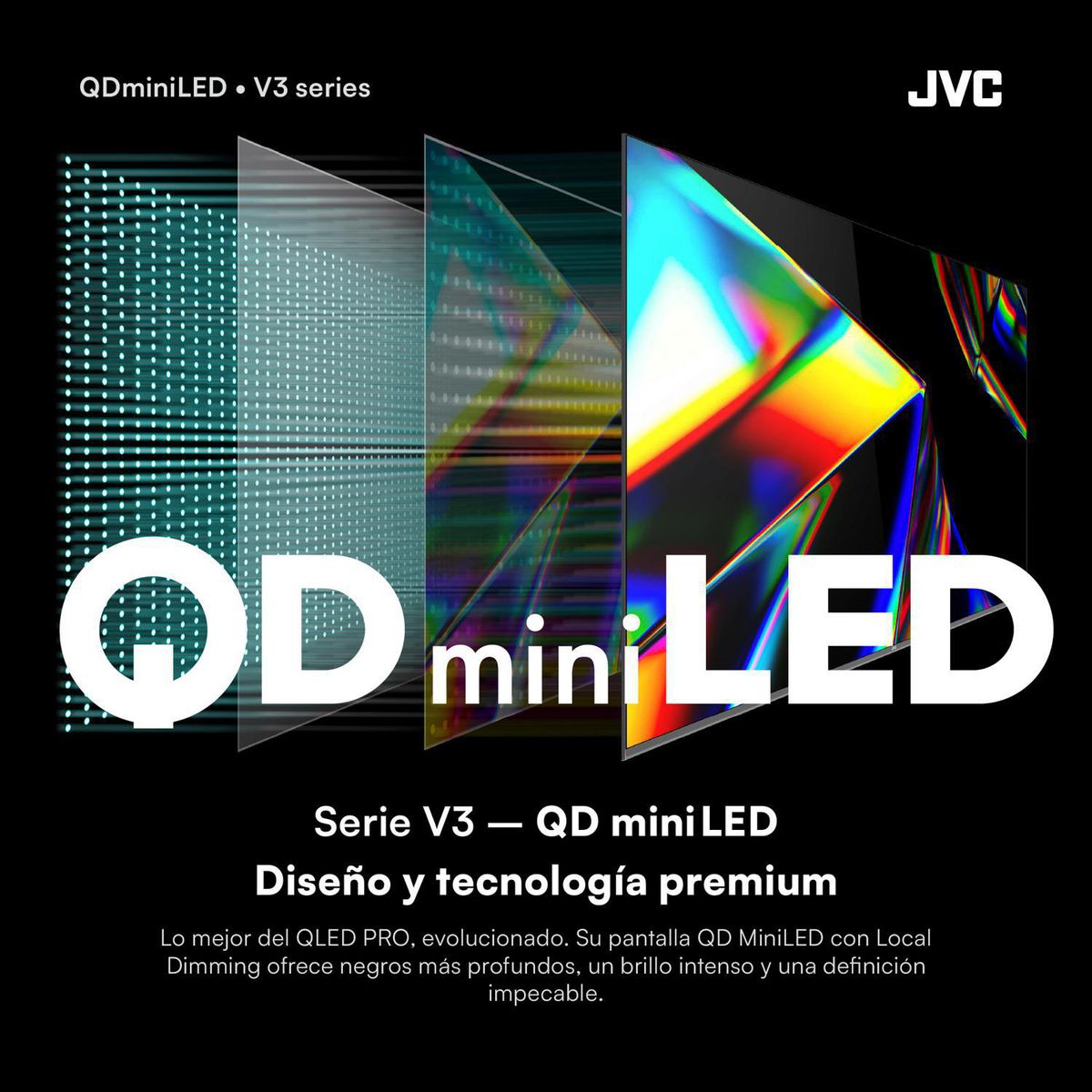 JVC - Televisor LED 55" 4K Ultra HD Google TV LT-55KM958