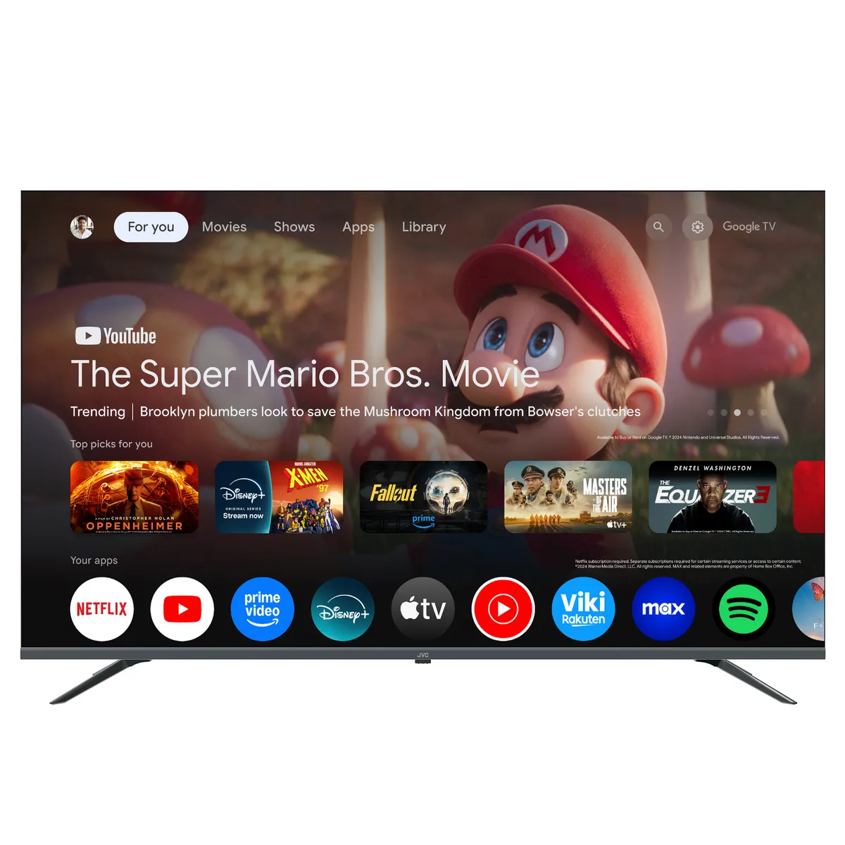 JVC - Televisor QLED 58" 4K Ultra HD Google TV LT-58KM858