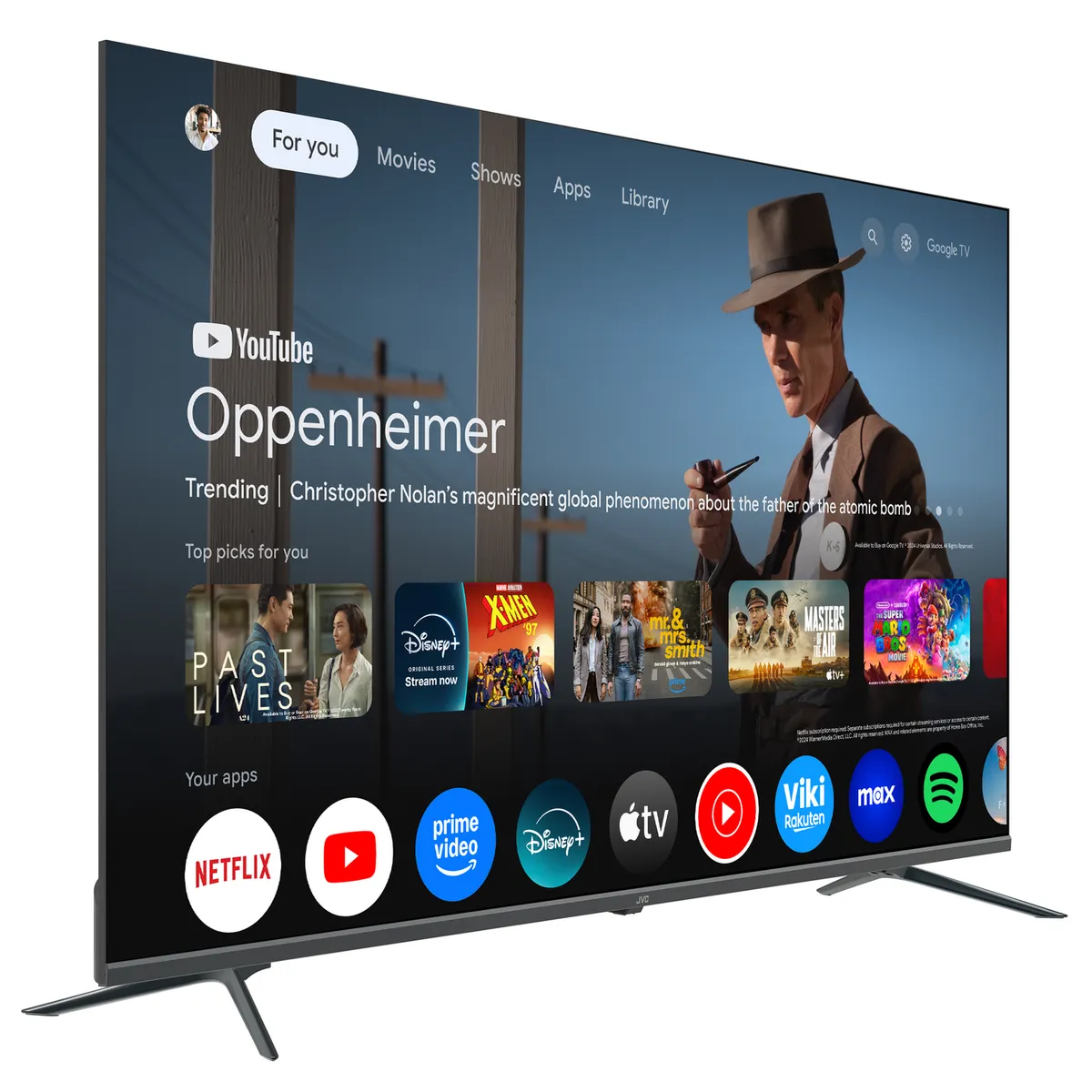 JVC - Televisor QLED 58" 4K Ultra HD Google TV LT-58KM858