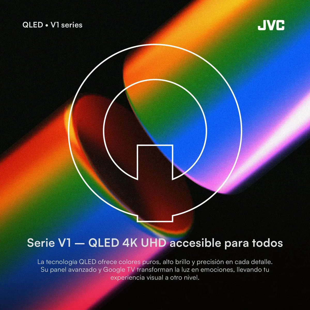 JVC - Televisor QLED 43" 4K Ultra HD Google TV LT-43KB758