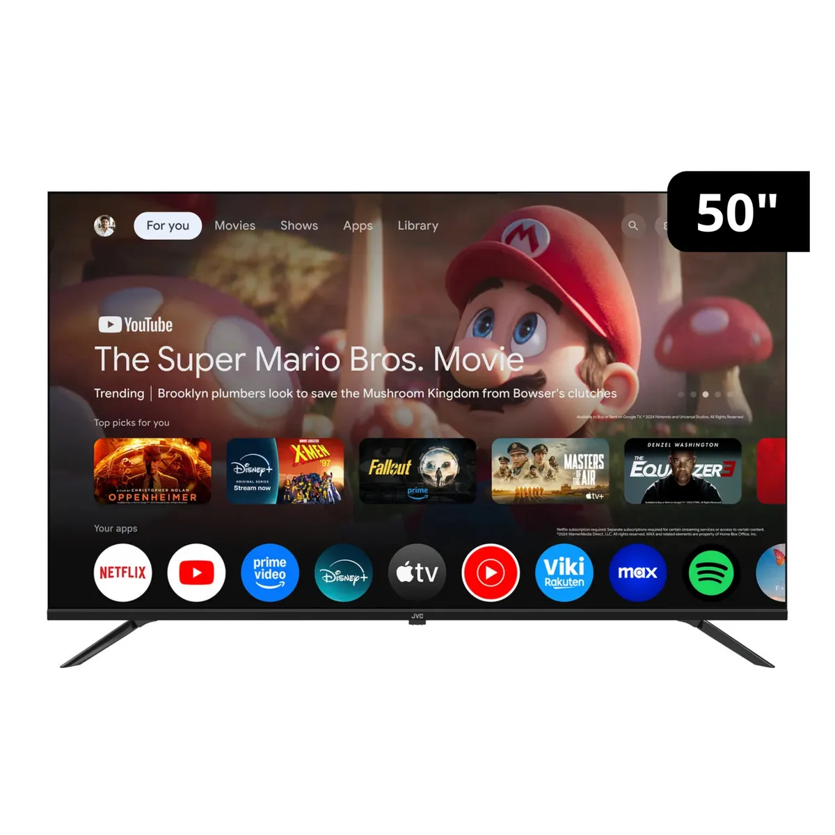 JVC - Televisor Smart TV JVC 50" 4K QLED UHD Google TV LT-50KM758