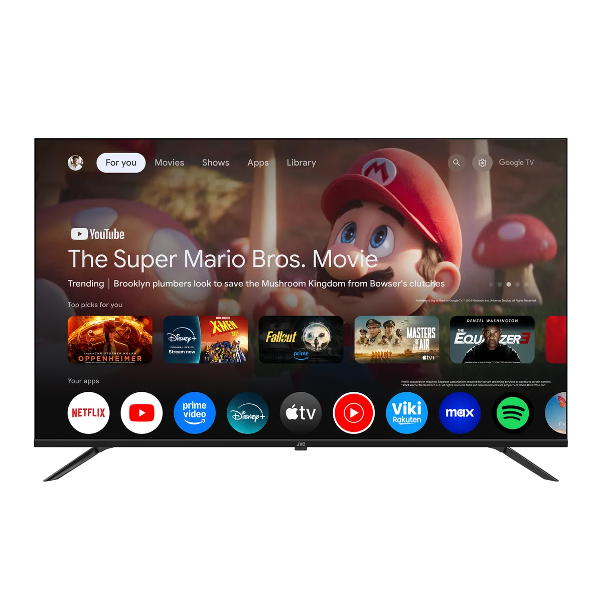 JVC - Televisor Smart TV JVC 50" 4K QLED Google TV LT-50KM758