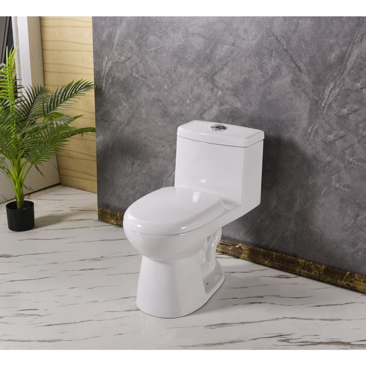 SENSI DACQUA - Inodoro One Piece Oslo De 30.5 Cm Doble Descarga