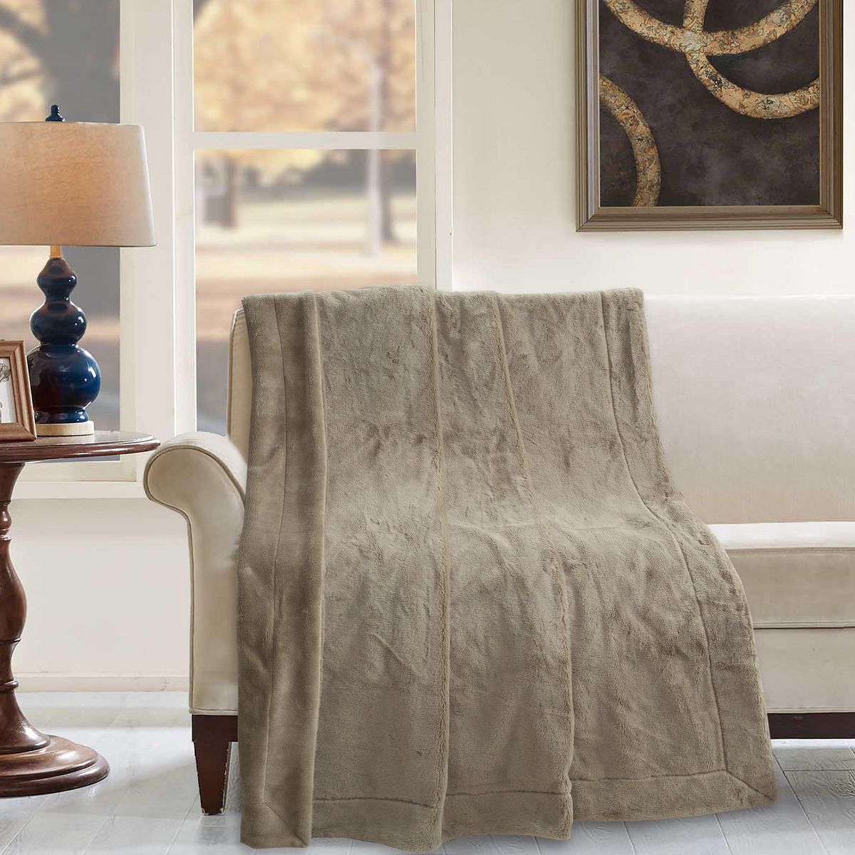 JUST HOME COLLECTION - Manta Classic Rabbit 125 x 150 Taupe