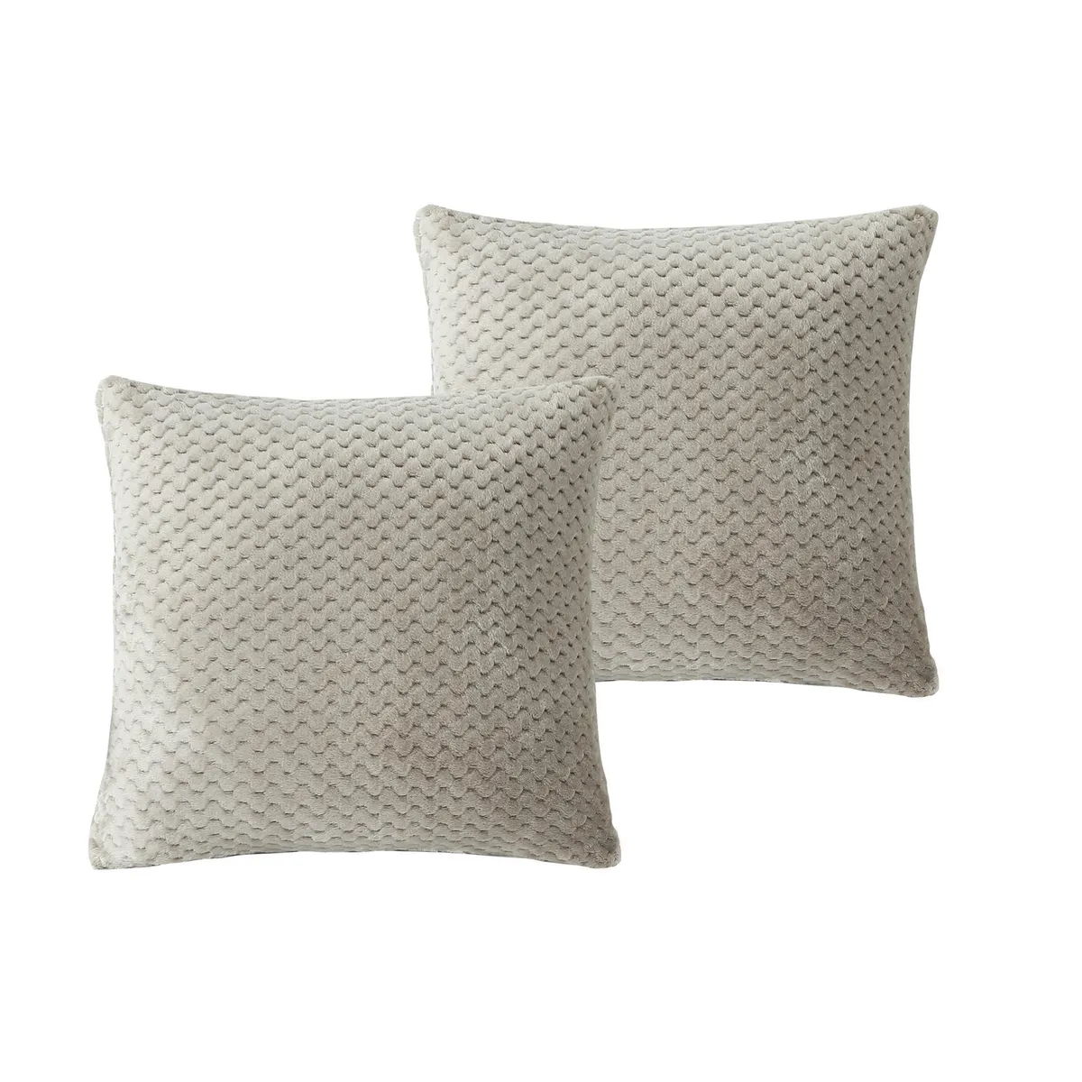 JUST HOME COLLECTION - Set 2 Cojines Jacquard 40 x 40 Taupe