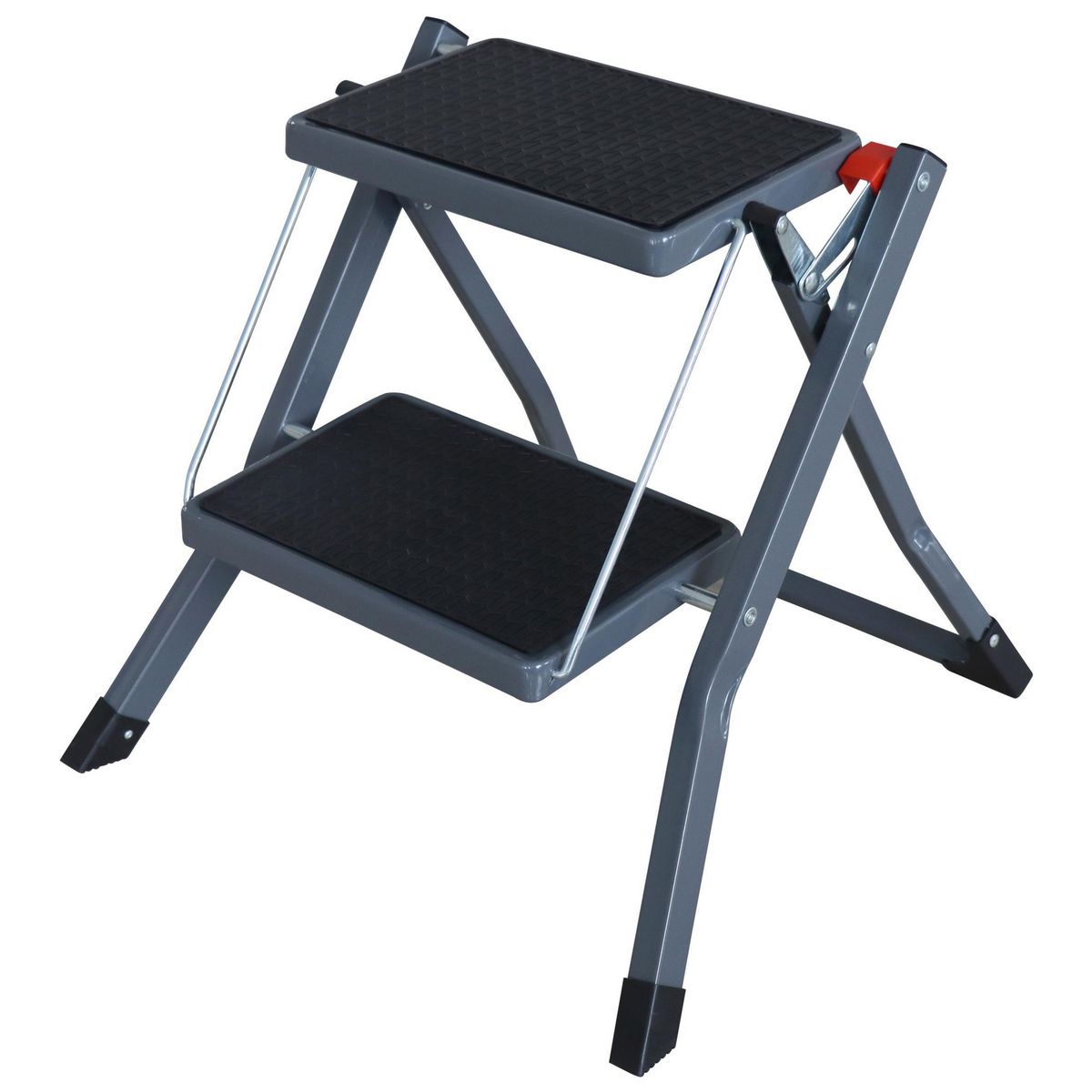 BAUKER - Escalera Tipo Silla 2 Peldaños Acero 0.44cm