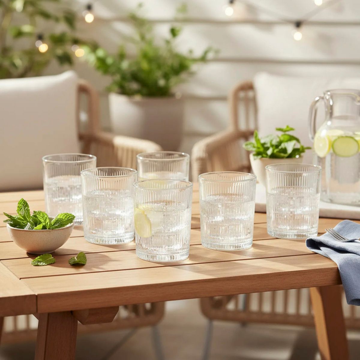 JUST HOME COLLECTION - Juego de Vasos 6 Piezas 310ml Milano