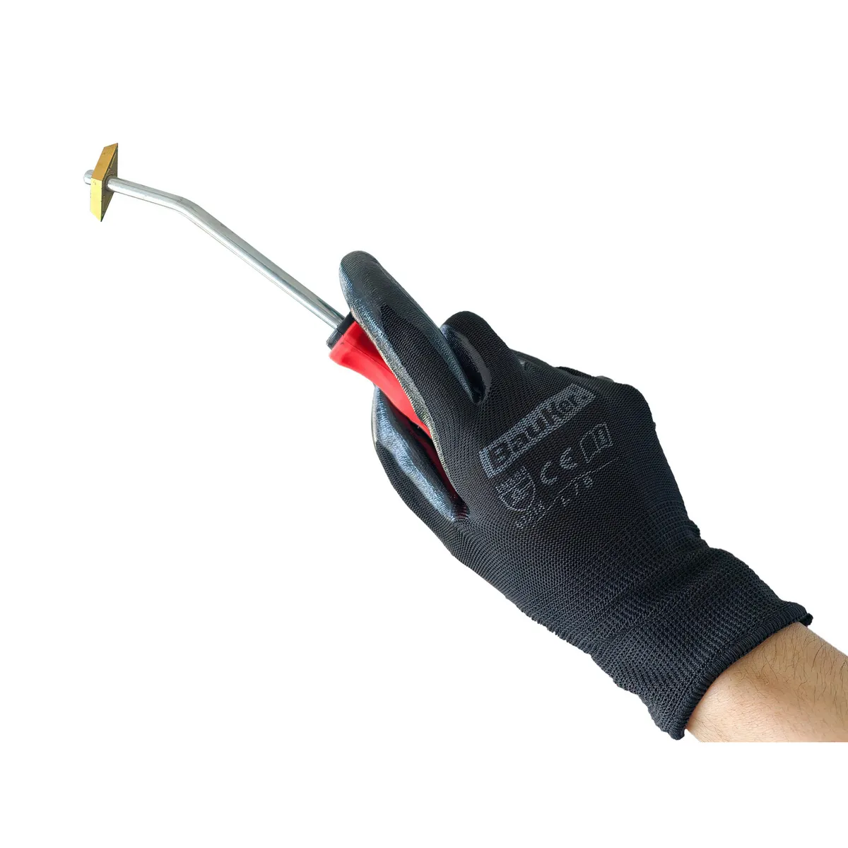BAUKER - 1 Par de Guantes de Poliester Negro L