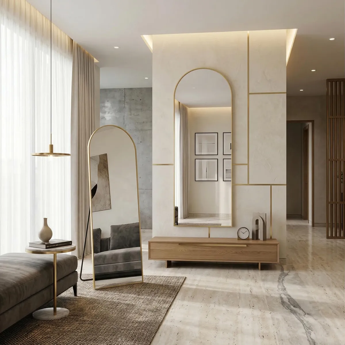 JUST HOME COLLECTION - Espejo Pie Oro 60x180cm