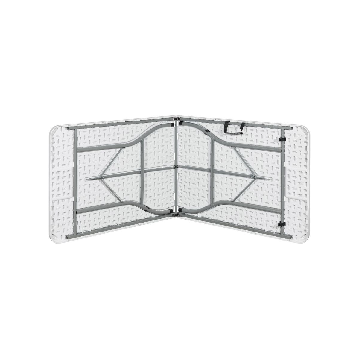 JUST HOME COLLECTION - Mesa Rectangular Plegable Tipo Maleta 180cm Blanco