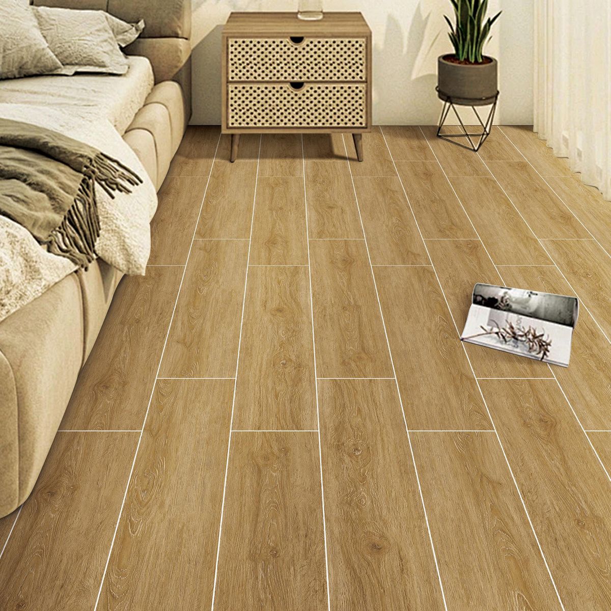HOLZTEK - Porcelanato Maderado Strava Café 20 x 120 1.2 m2
