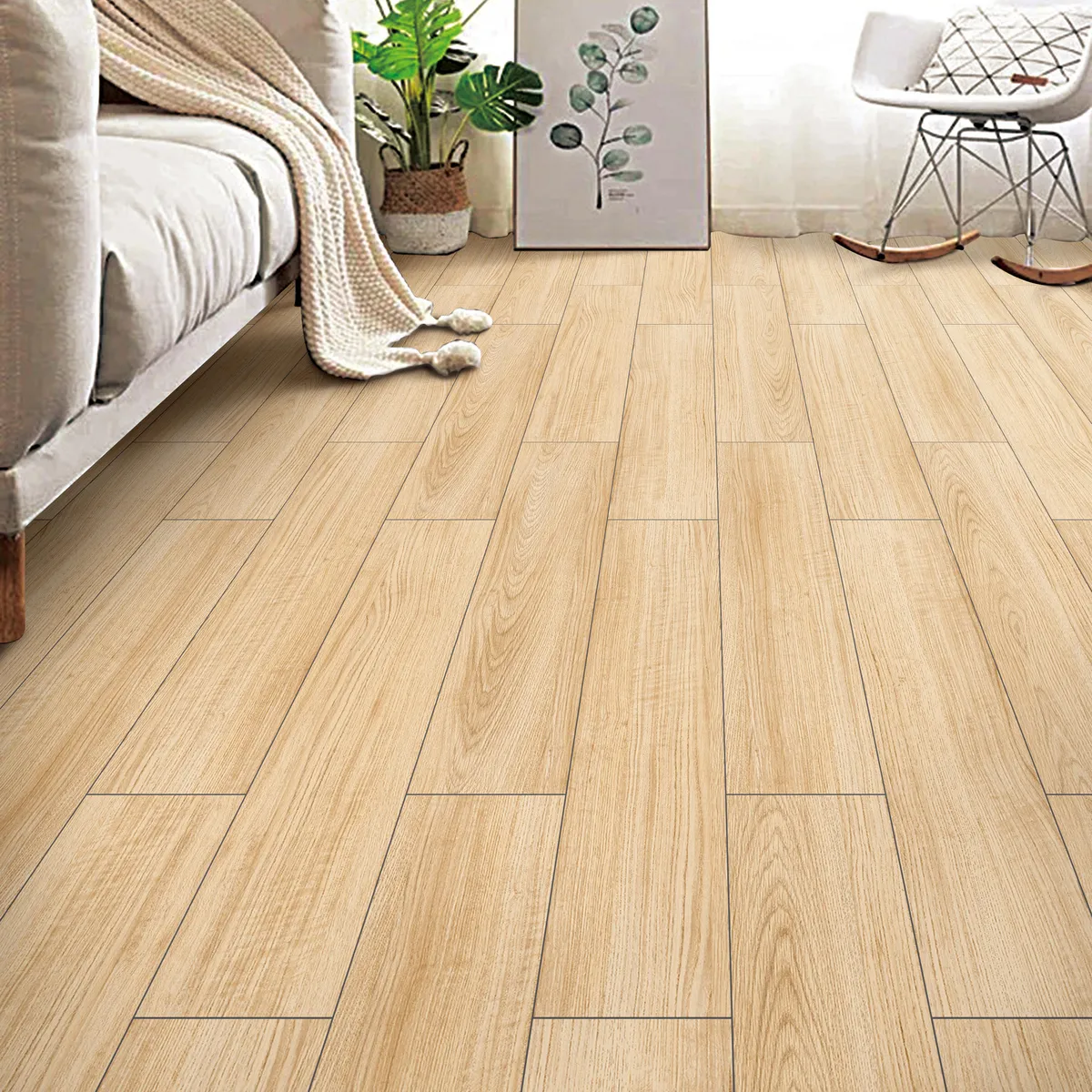 HOLZTEK - Gres Porcelánico Aero Beige 20 x 120 1.44 m2