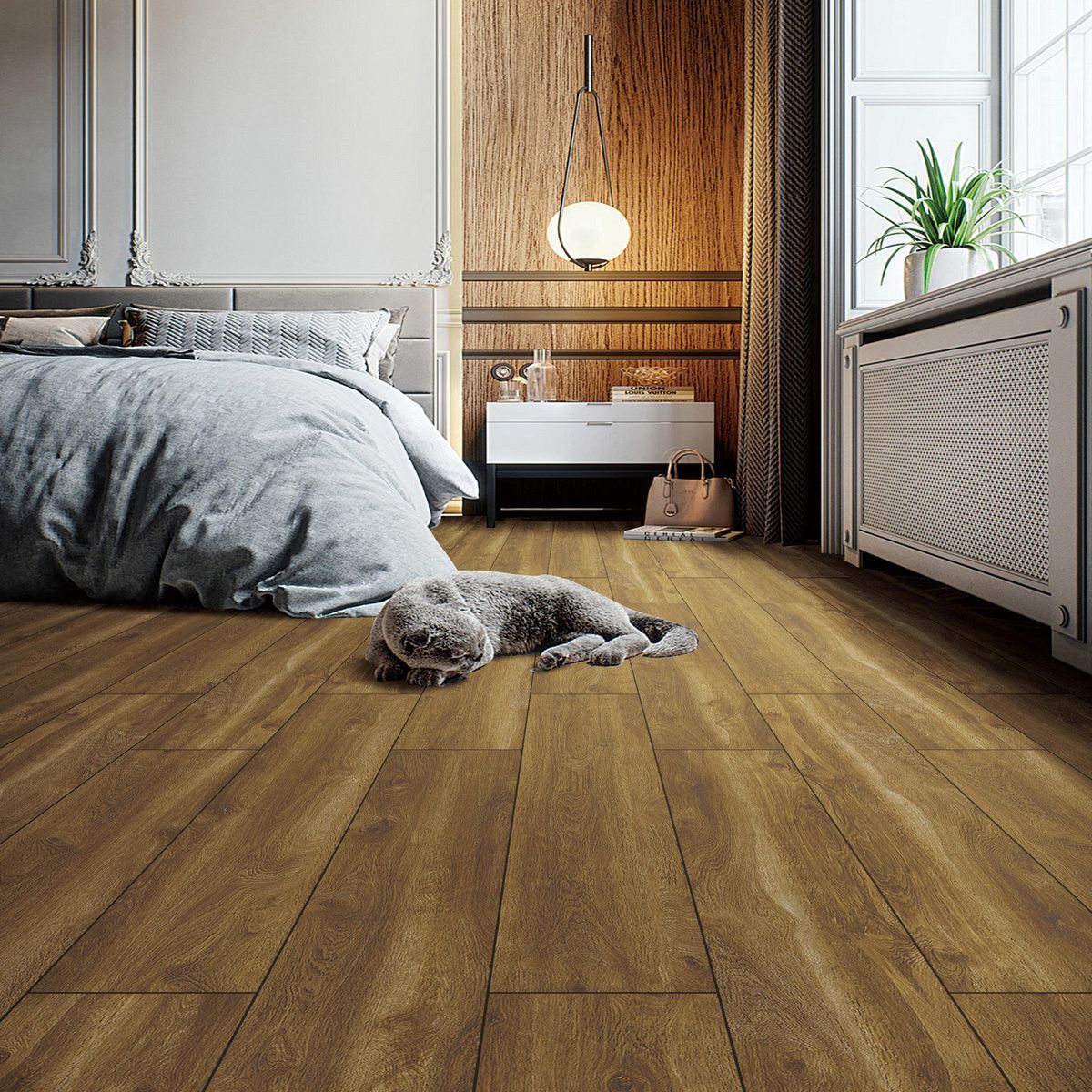 HOLZTEK - Porcelanato Maderada Aalborg Café 20 x 120 cm 1.20 m²