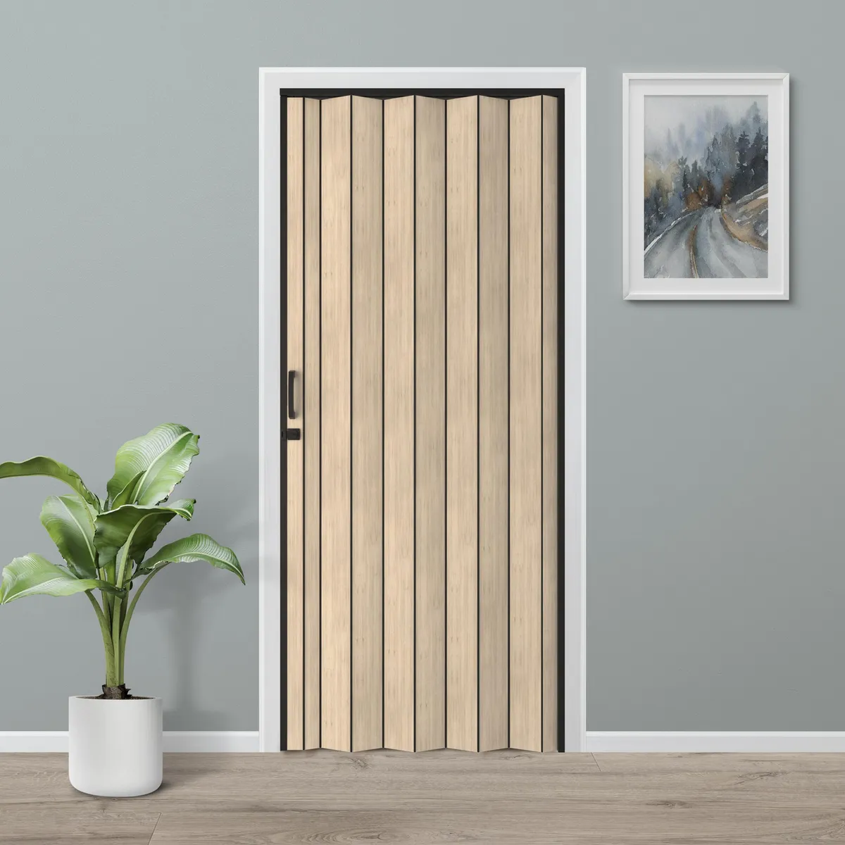 HOGGAN - Puerta Plegable PVC Blacktie 90X200 Rovere Lam