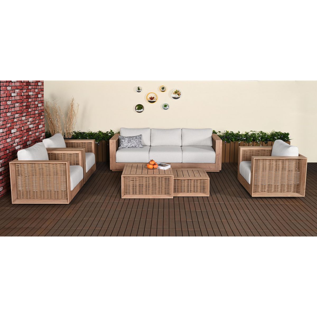 Juego de Living de Aluminio New Haven 6 Piezas, marca JUST HOME COLLECTION - Foto 2