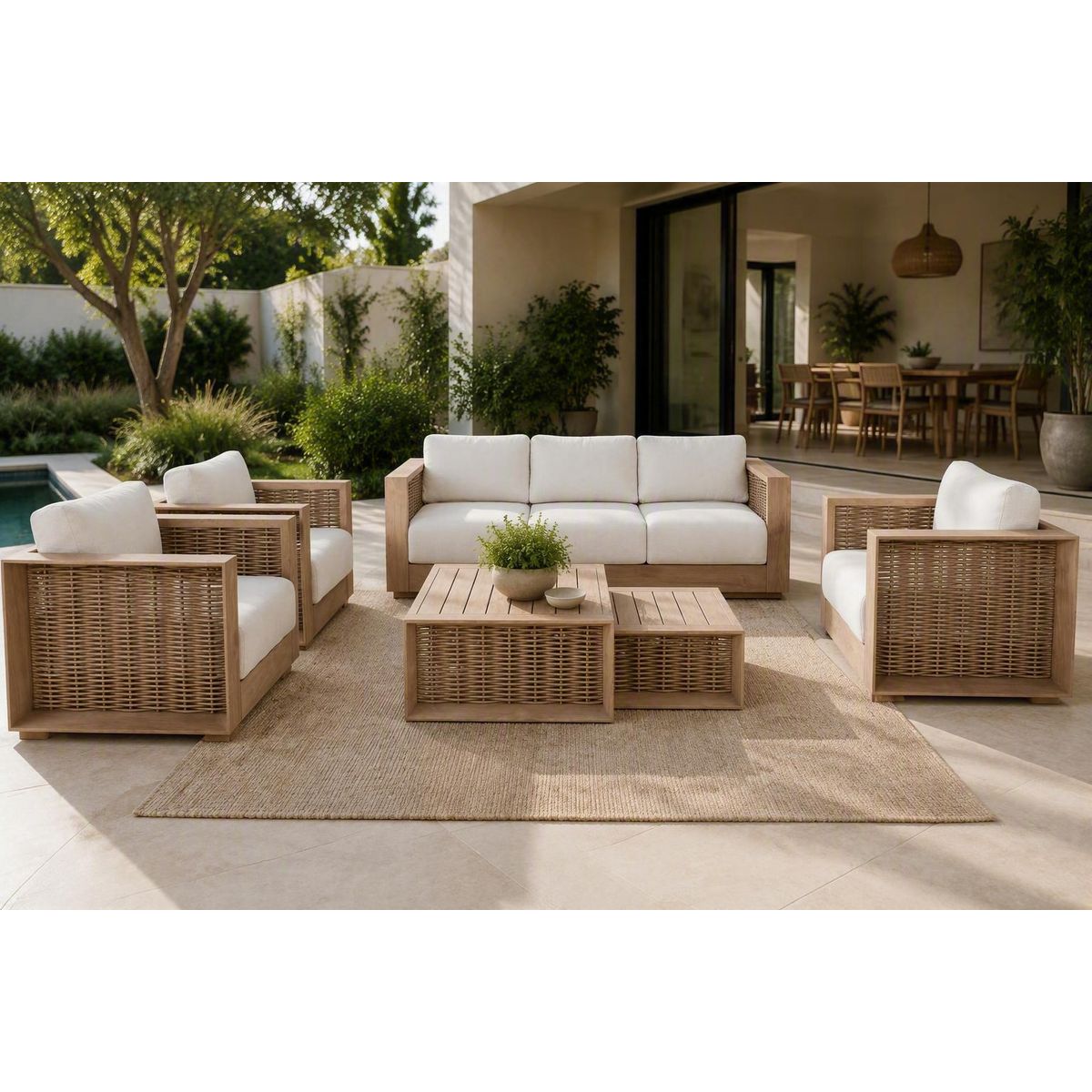Juego de Living de Aluminio New Haven 6 Piezas, marca JUST HOME COLLECTION - Foto Principal