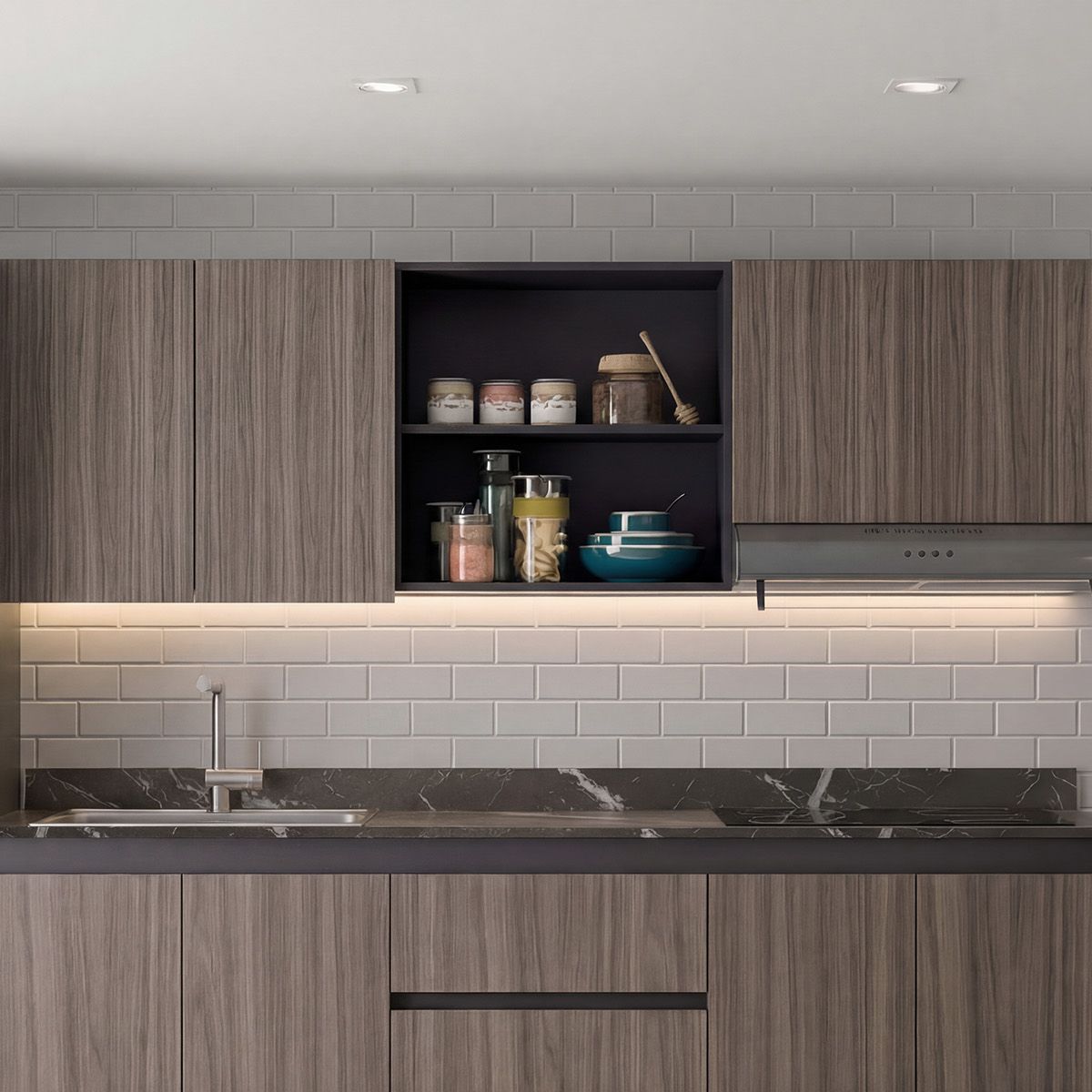 Mueble Superior de Cocina Vimo Avellana 180cm, marca JUST HOME COLLECTION - Foto Principal