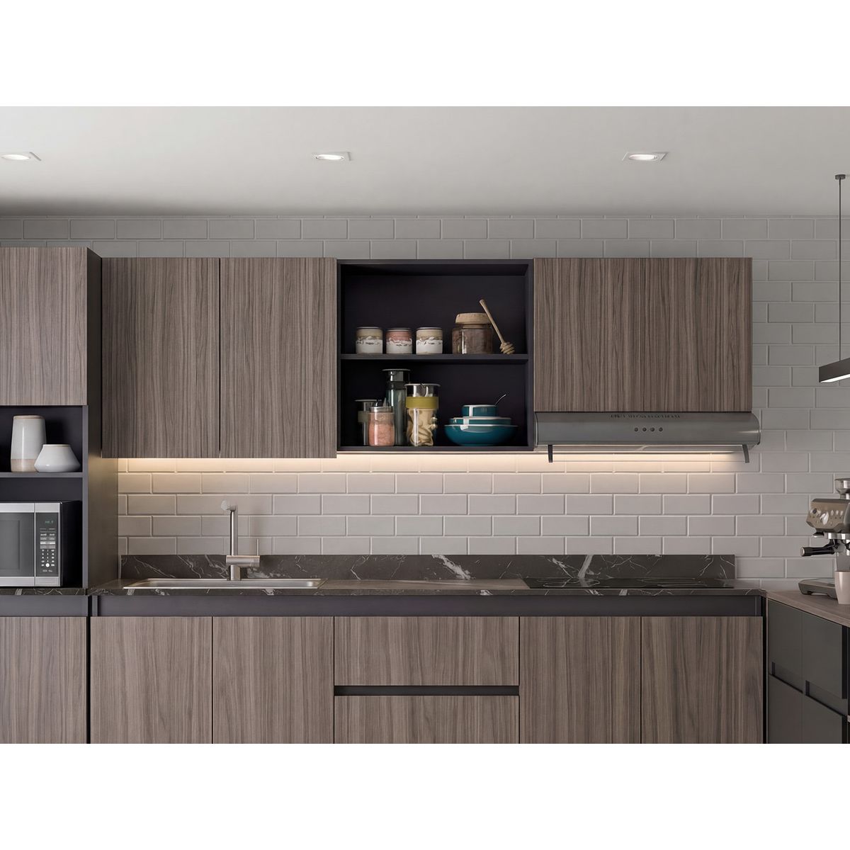 Mueble Superior de Cocina Vimo Avellana 180cm, marca JUST HOME COLLECTION - Foto Principal