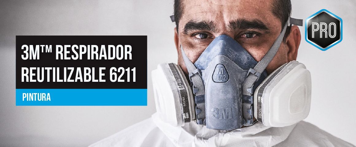 mascarilla, mascarilla para pintura, respirador, respirador 3M, respirador para pintura, kit para pintura, kit respirador para pintura, respirador reutilizables, equipo de protección personal, epp para pintores, epps, epps para el hogar, 3M