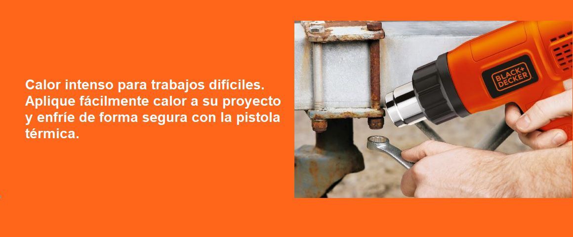Pistola de calor, calor, Pistola, Black&Decker, B&D;temperatura, caliente, herramienta elctrica, remover pintura, aflojar tuercas, pernos, HG1505