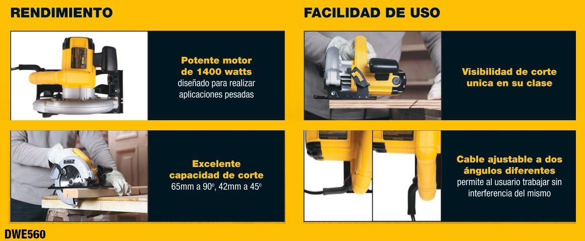 Sierras, sierra circular, stanley, herramientas, eléctricas, corte, madera,melamine, alumnio, motor, 1400 W;DWE563