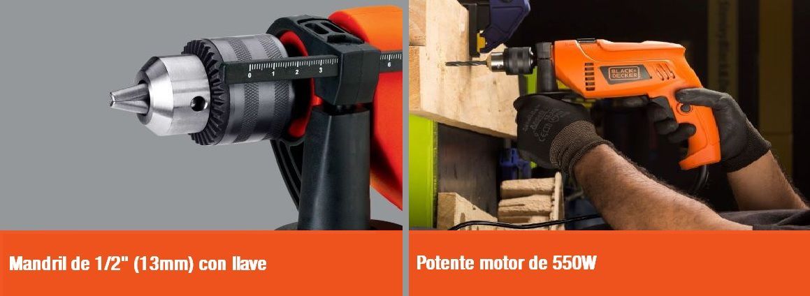Taladro, taladros, percutor, electricas, black&decker;black+decker;herramientas, esmeriles, esmeril