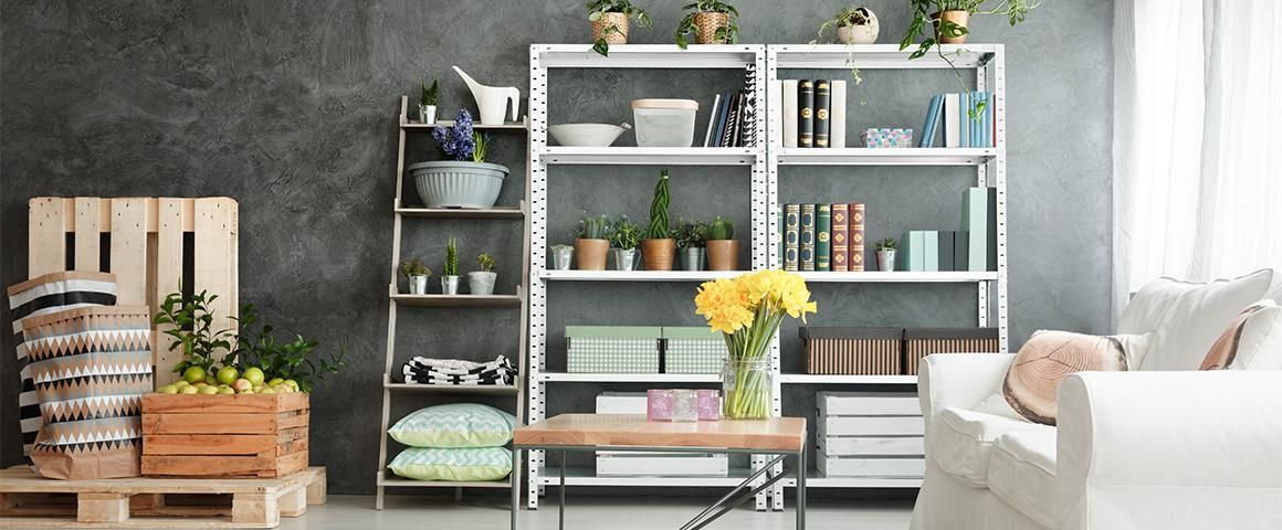 Estante 90x30x180 cm metal blanco 5 repisas Fixser