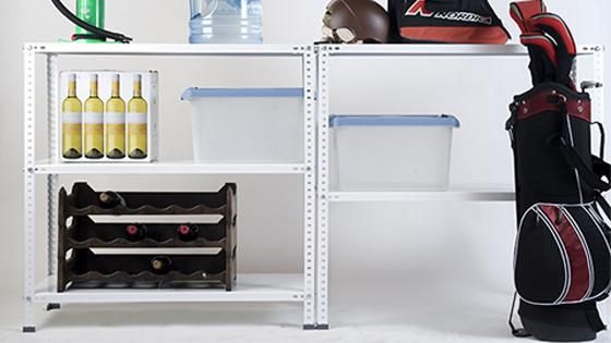 Estante 90x30x10 cm metal blanco 5 repisas Fixser