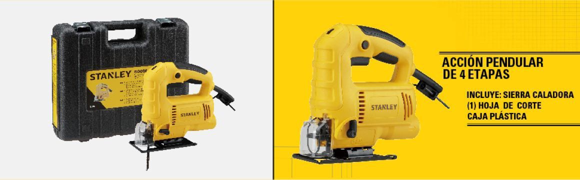 Sierras, sierra caladora, stanley, herramientas, eléctricas, corte, madera,melamine, alumnio, motor, 600 W