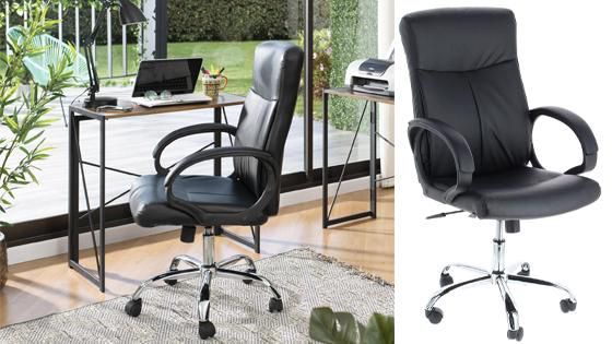 Silla de Oficina Respaldo Alto Cannes Negro
