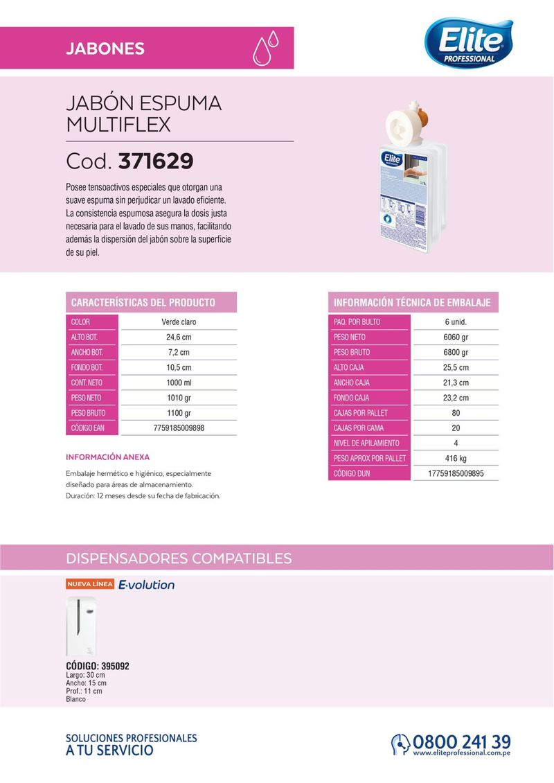 Jabón, Espuma, Higiene, Limpieza, Manos, 1 L, 1 Litros, Multiflex, jabon, javon, jabom,