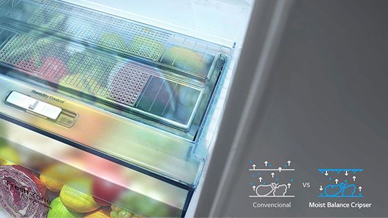 Cajón de vegetales con rejilla