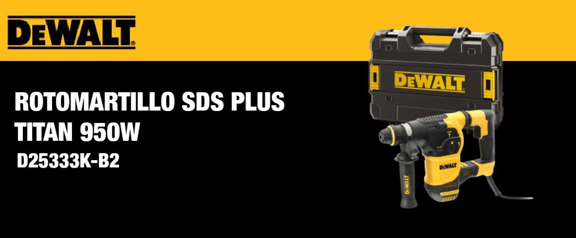 ROTOMARTILLO, ROTOMARTILLOS, SDS PLUS,  HERRAMIENTAS, ELECTRICAS, CON CABLE, 950W, MALETA, DEWALT,D25333K-B2;D25333K