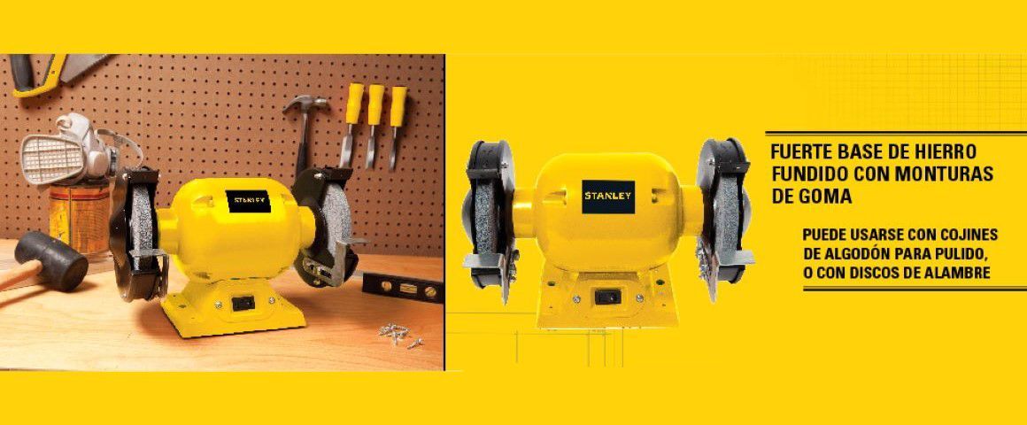 ESMERILES, BANCO, ESMERIL DE BANCO, 1/2 HP, STANLEY,STGB3715