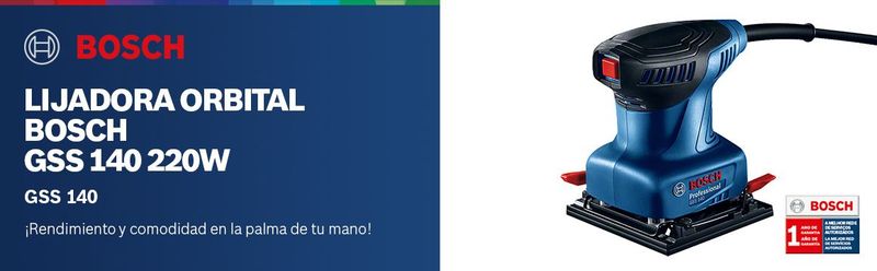 Lijadora Orbital Bosch GSS 140 ? 220W