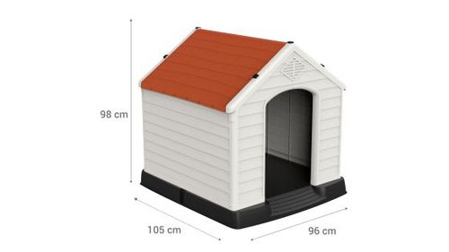 Casa para Perro Raza Grande Plástico 96x98x105cm Petizoos