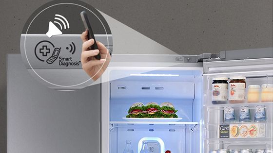 Símbolo de Diagnóstico Inteligente dentro de la refrigeradora