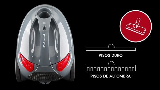Aspiradora para piso duro y alfombras