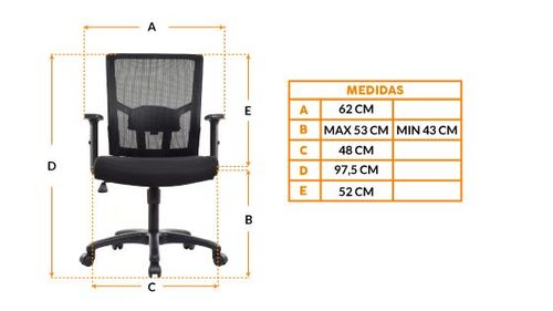 Silla Ergonomica De Escritorio Delphi Negro