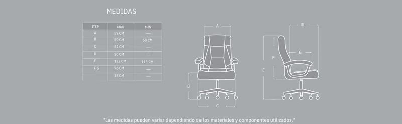 Silla De Oficina Presidente Boreal Negro 