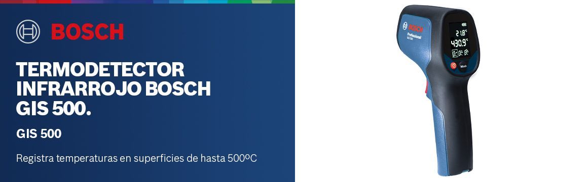 Termodetector Infrarrojo de Superficie hasta 500ºC Bosch GIS 500